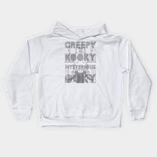 Creepy kooky mysterious ooky Wednesday Kids Hoodie